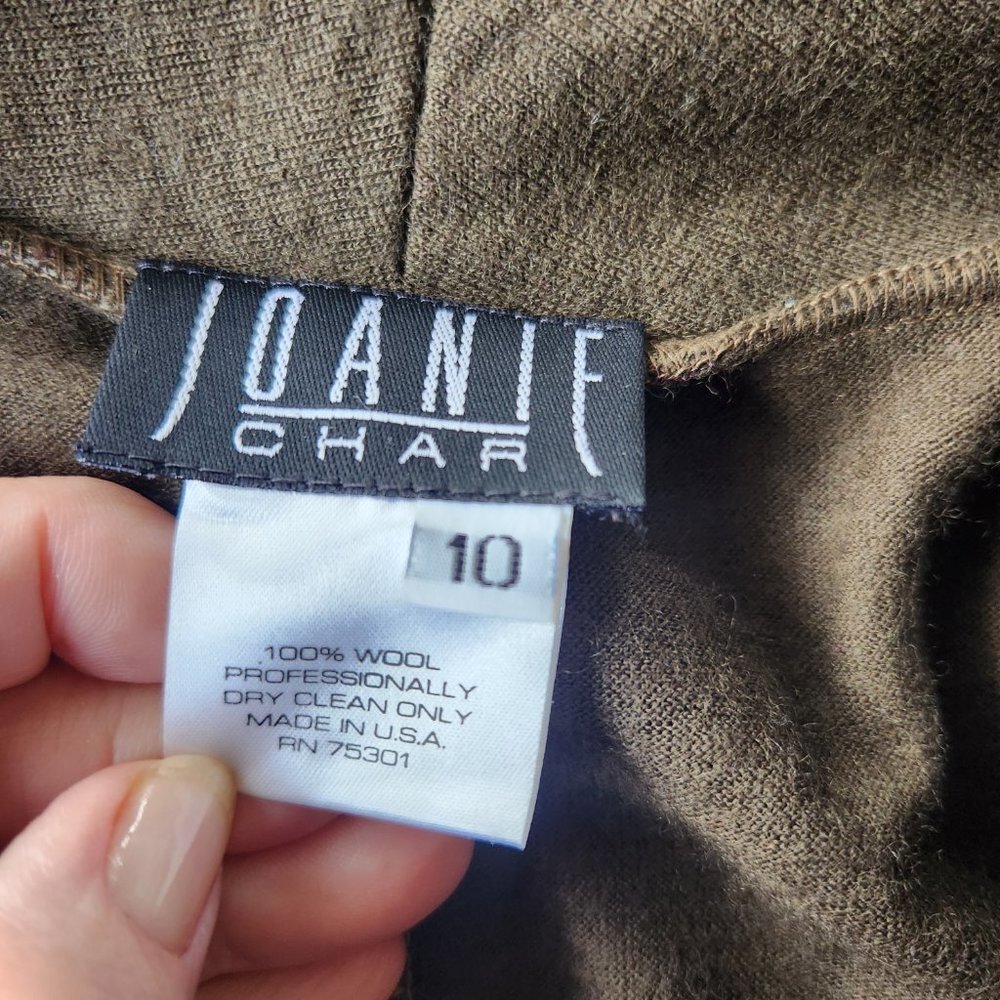 Vintage Joanie Char Wool Color Block Long Duster/Cardigan Sz 10 - Picture 8 of 9